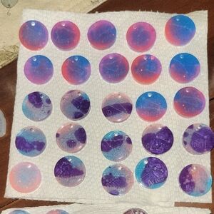 Zodiac Handmade Resin Tag Or Charm For Crafting Earrings, Keychains, Or More!
